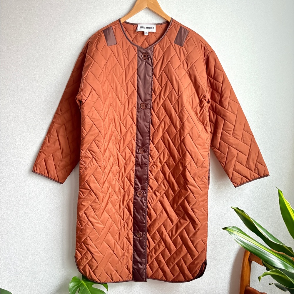 Steve Madden Womens Emerson Quilted Jacket Size M